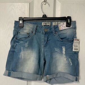 Juniors Blue Denim Shorts
